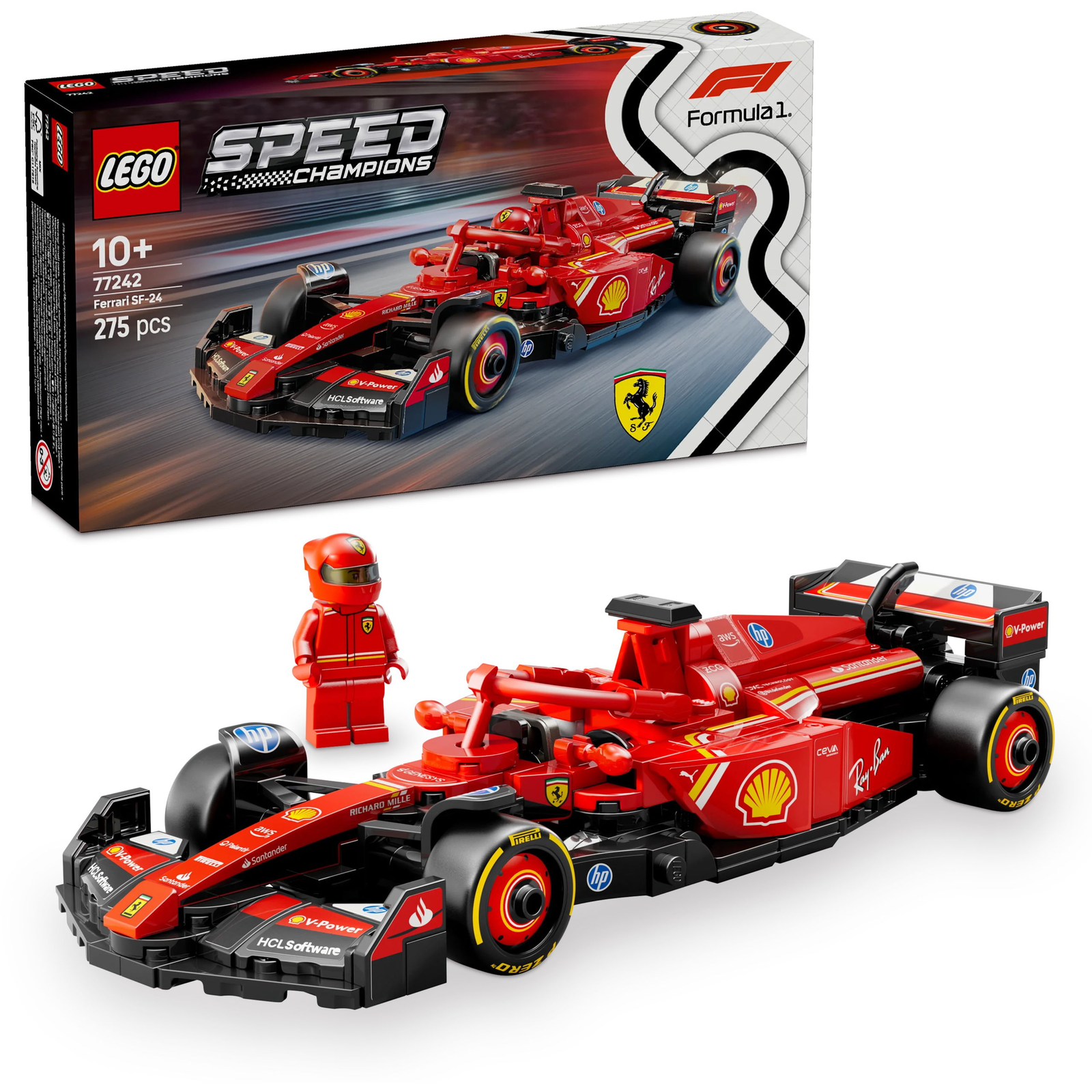 LEGO SPEED CHAMPIONS F1 FERRARI RACING CAR SF-24 77242 (5702017816098)